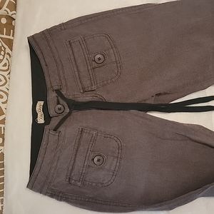 BeBop Gray/Brown Women's Pocket Front Pants